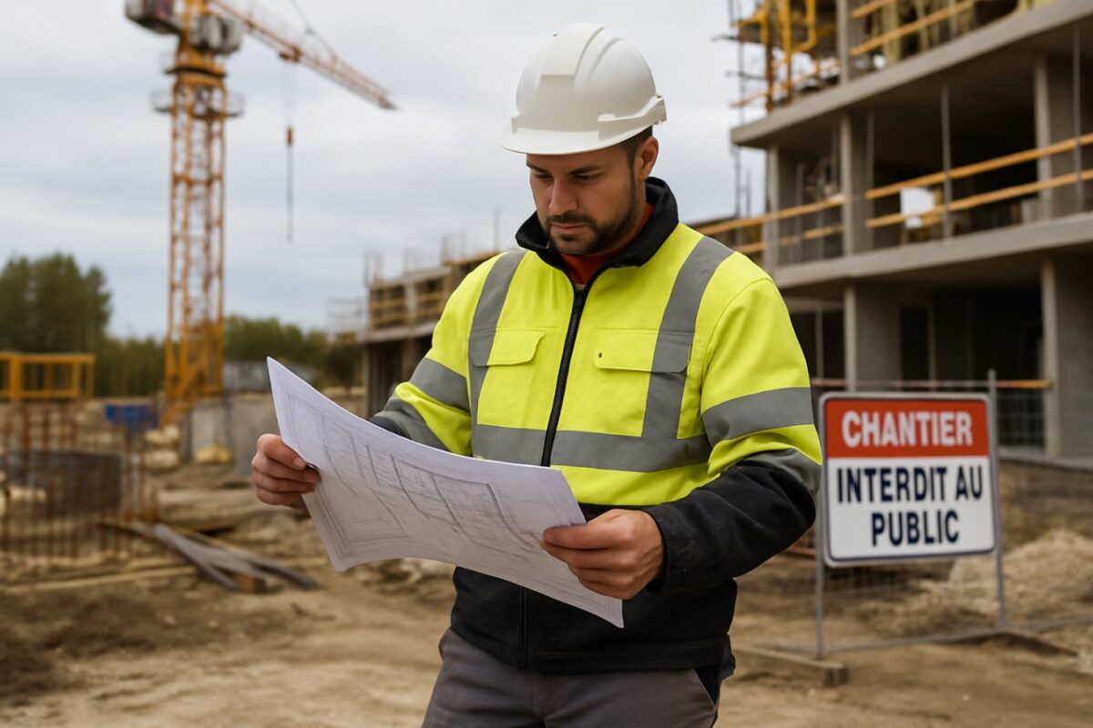 vêtements de travail sur un chantier