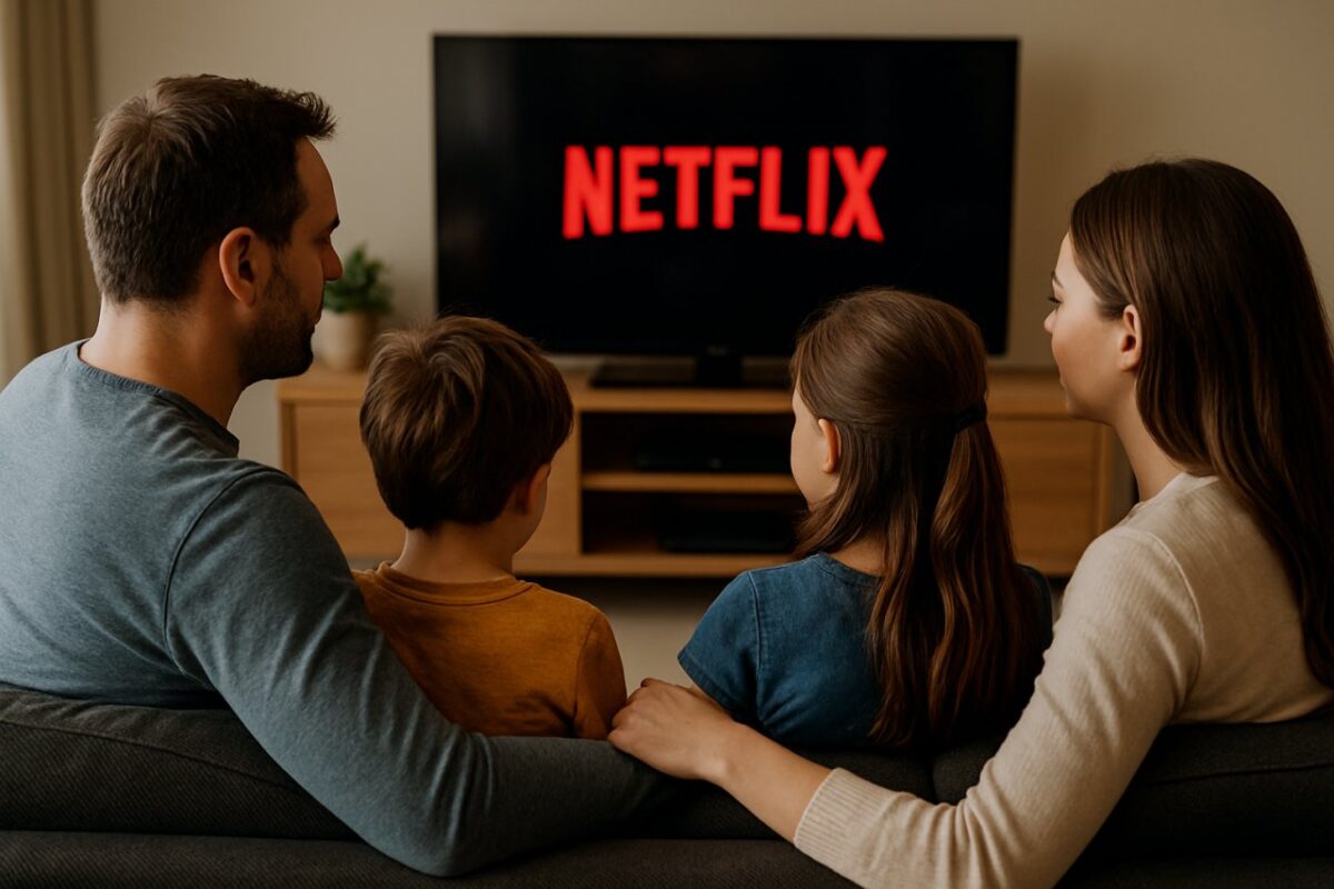 famille devant netflix